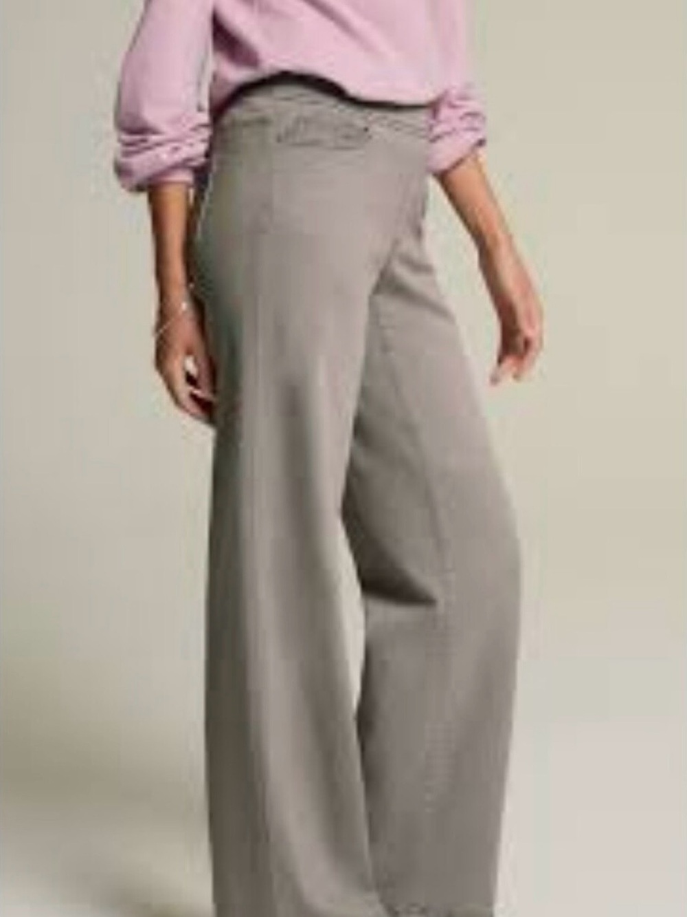 NWT ~ Women’s Pull-On Pure Jill Denim Wide-Leg Jeans in Light Slatewash Gray XL